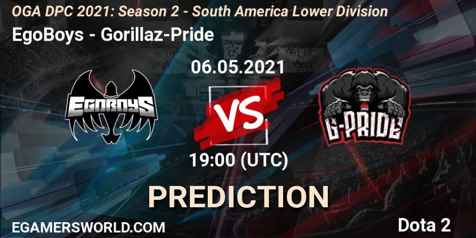 Pronósticos EgoBoys - Gorillaz-Pride. 06.05.21. OGA DPC 2021: Season 2 - South America Lower Division - Dota 2