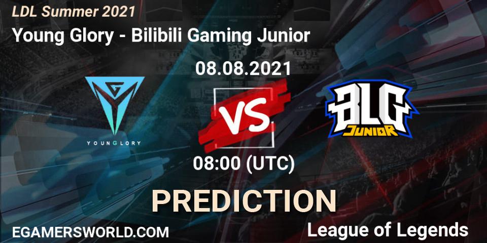 Pronósticos Young Glory - Bilibili Gaming Junior. 08.08.21. LDL Summer 2021 - LoL