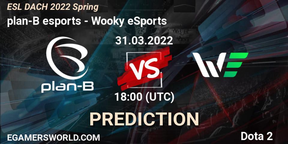 Pronósticos plan-B esports - Wooky eSports. 31.03.2022 at 18:11. ESL Meisterschaft Spring 2022 - Dota 2