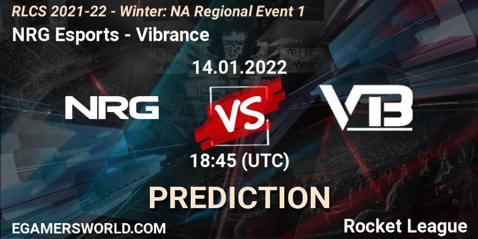 Pronósticos NRG Esports - Vibrance. 14.01.22. RLCS 2021-22 - Winter: NA Regional Event 1 - Rocket League