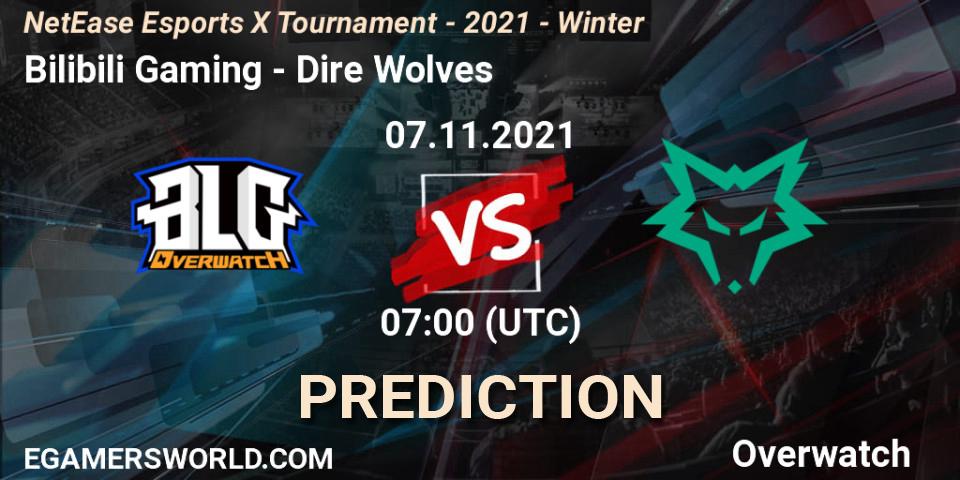 Pronósticos Bilibili Gaming - Dire Wolves. 07.11.21. NetEase Esports X Tournament - 2021 - Winter - Overwatch