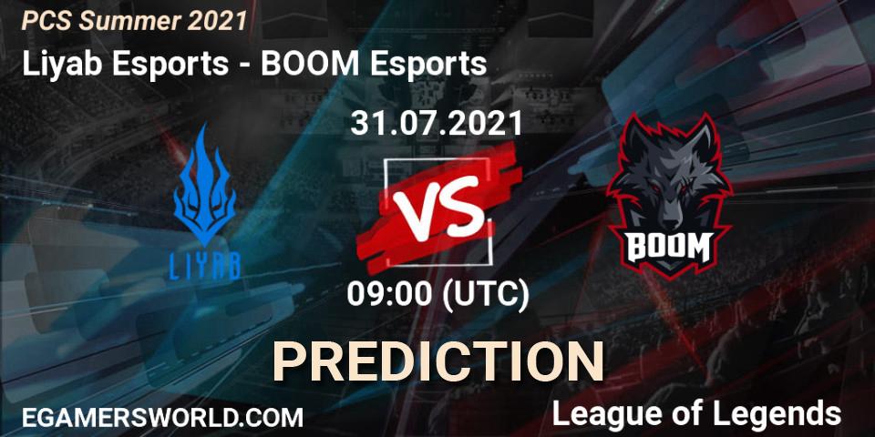 Pronósticos Liyab Esports - BOOM Esports. 31.07.2021 at 09:00. PCS Summer 2021 - LoL
