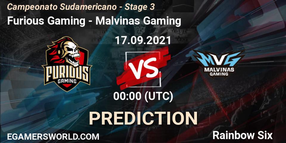 Pronósticos Furious Gaming - Malvinas Gaming. 17.09.2021 at 00:00. Campeonato Sudamericano - Stage 3 - Rainbow Six