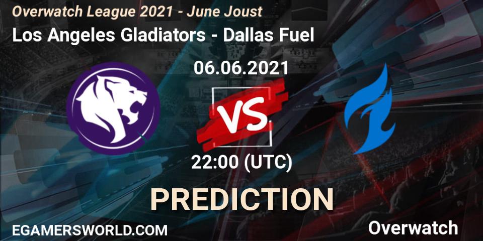 Pronósticos Los Angeles Gladiators - Dallas Fuel. 06.06.21. Overwatch League 2021 - June Joust - Overwatch