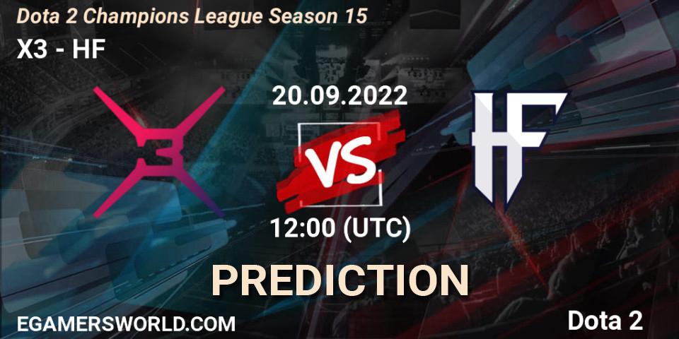 Pronósticos X3 - HF. 20.09.2022 at 12:24. Dota 2 Champions League Season 15 - Dota 2