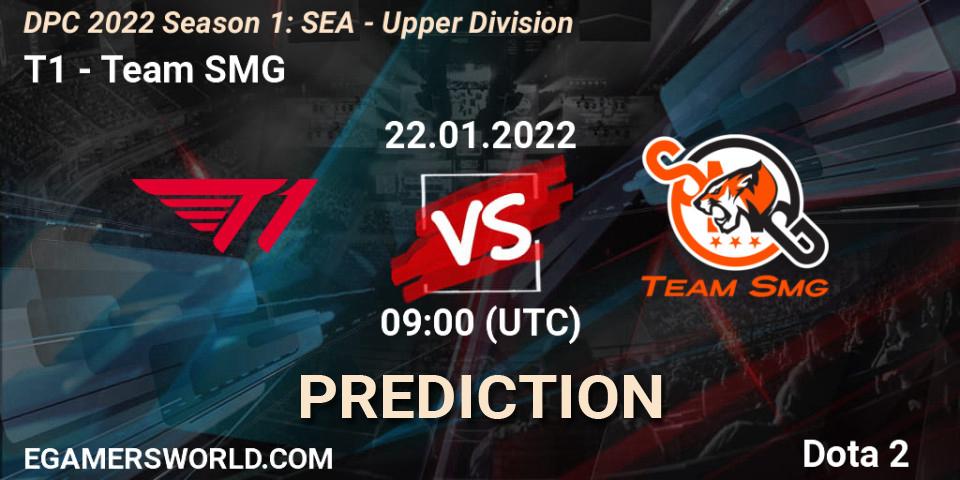 Pronósticos T1 - Team SMG. 22.01.2022 at 12:07. DPC 2022 Season 1: SEA - Upper Division - Dota 2