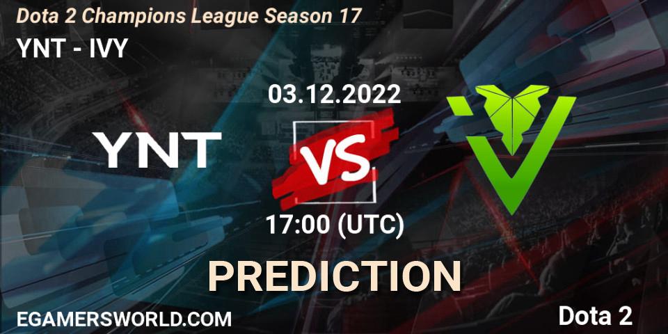 Pronósticos YNT - IVY. 03.12.22. Dota 2 Champions League Season 17 - Dota 2