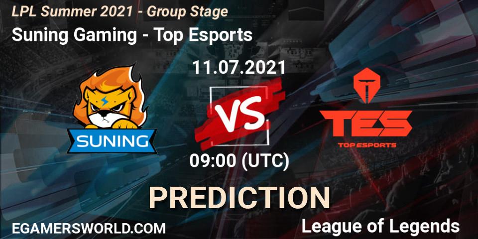 Pronósticos Suning Gaming - Top Esports. 11.07.21. LPL Summer 2021 - Group Stage - LoL