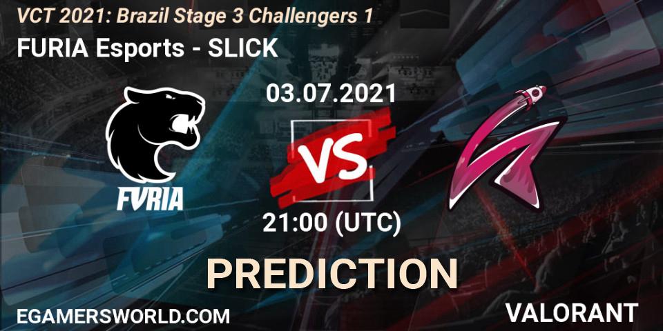 Pronósticos FURIA Esports - SLICK. 03.07.2021 at 21:00. VCT 2021: Brazil Stage 3 Challengers 1 - VALORANT