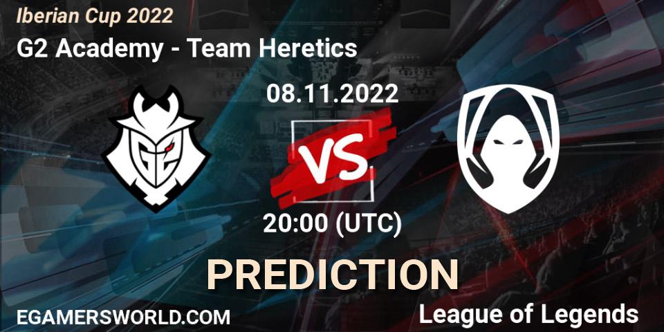 Pronósticos G2 Academy - Team Heretics. 08.11.2022 at 20:00. Iberian Cup 2022 - LoL
