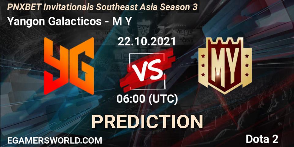 Pronósticos Yangon Galacticos - M Y. 22.10.2021 at 06:20. PNXBET Invitationals Southeast Asia Season 3 - Dota 2