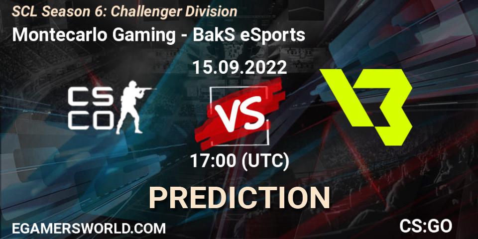 Pronósticos Montecarlo Gaming - BakS eSports. 15.09.2022 at 17:00. SCL Season 6: Challenger Division - Counter-Strike (CS2)