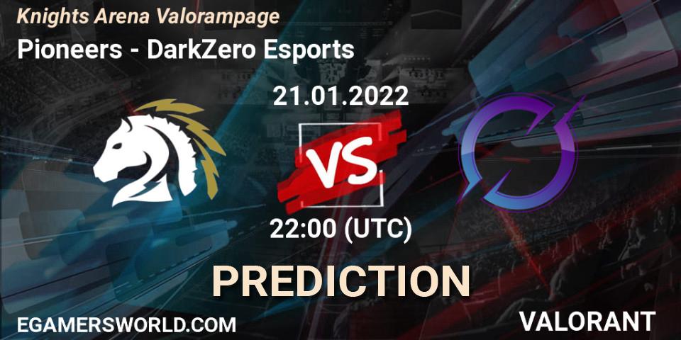 Pronósticos Pioneers - DarkZero Esports. 21.01.2022 at 22:00. Knights Arena Valorampage - VALORANT