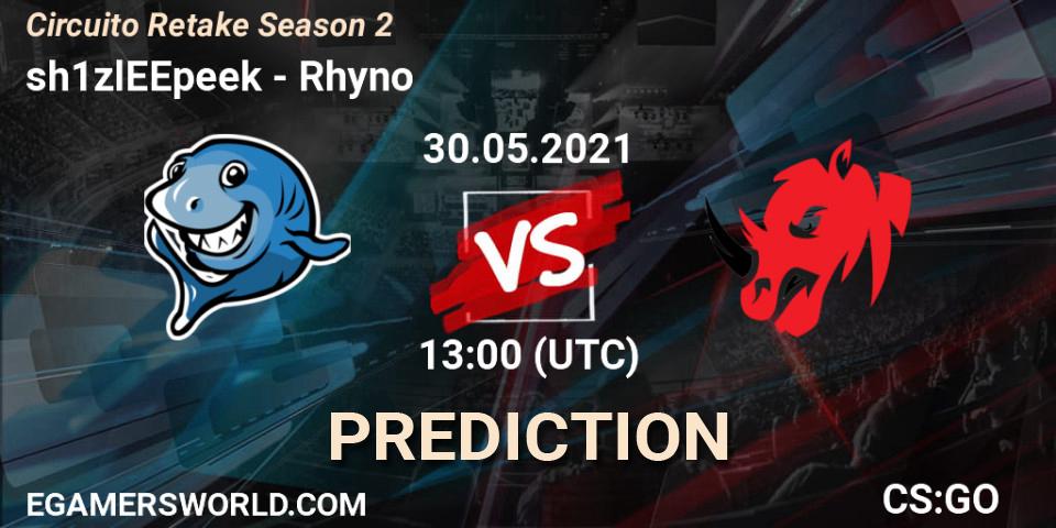 Pronósticos sh1zlEEpeek - Rhyno. 30.05.2021 at 13:00. Circuito Retake Season 2 - Counter-Strike (CS2)