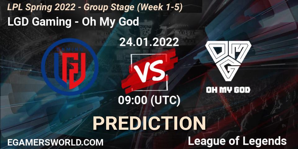 Pronósticos LGD Gaming - Oh My God. 24.01.22. LPL Spring 2022 - Group Stage (Week 1-5) - LoL