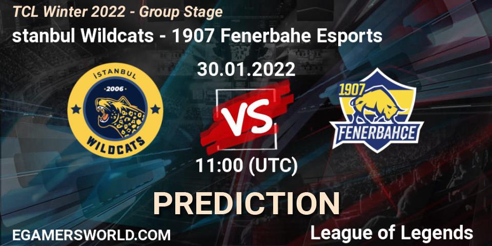 Pronósticos İstanbul Wildcats - 1907 Fenerbahçe Esports. 30.01.22. TCL Winter 2022 - Group Stage - LoL