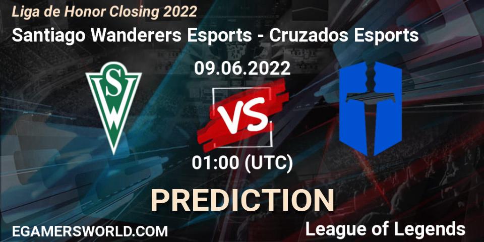 Pronósticos Santiago Wanderers Esports - Cruzados Esports. 09.06.2022 at 01:00. Liga de Honor Closing 2022 - LoL