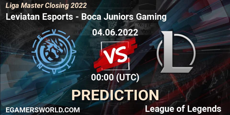 Pronósticos Leviatan Esports - Boca Juniors Gaming. 04.06.2022 at 00:00. Liga Master Closing 2022 - LoL