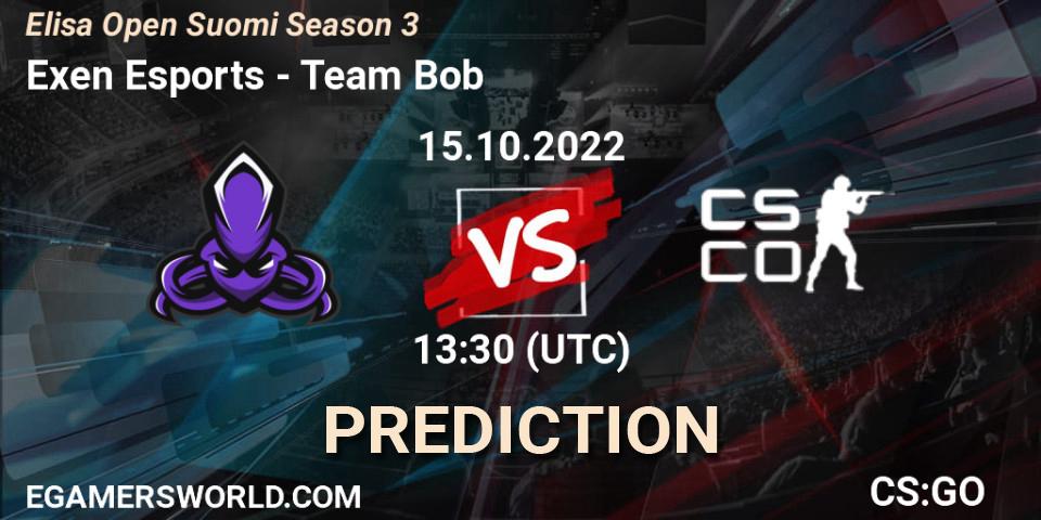 Pronósticos Exen Esports - Team Bob. 15.10.22. Elisa Open Suomi Season 3 - CS2 (CS:GO)