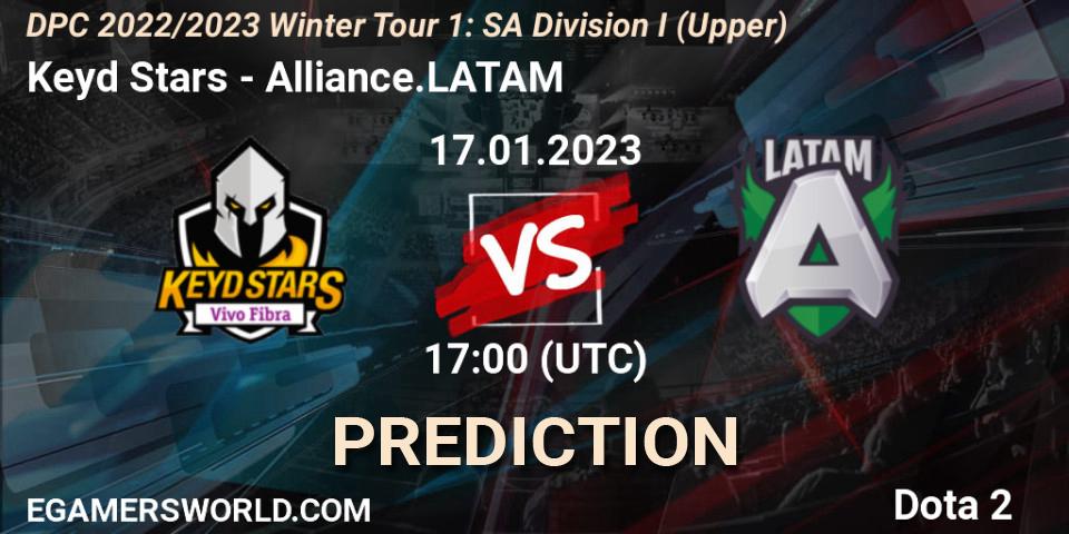 Pronósticos Keyd Stars - Alliance.LATAM. 17.01.2023 at 17:19. DPC 2022/2023 Winter Tour 1: SA Division I (Upper) - Dota 2