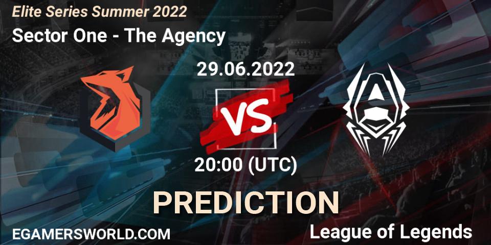 Pronósticos Sector One - The Agency. 29.06.22. Elite Series Summer 2022 - LoL