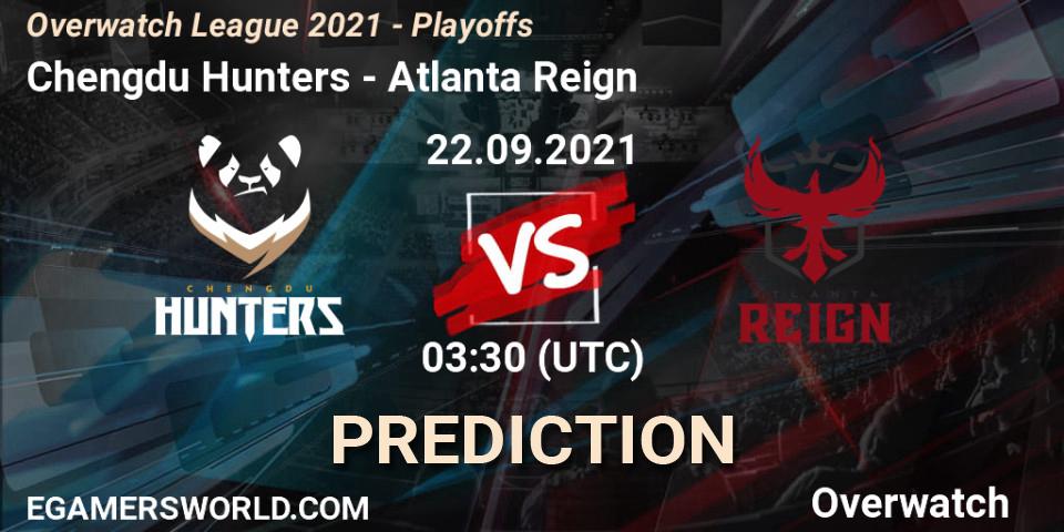 Pronósticos Chengdu Hunters - Atlanta Reign. 22.09.21. Overwatch League 2021 - Playoffs - Overwatch