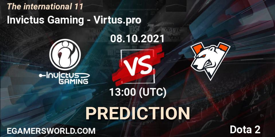 Pronósticos Invictus Gaming - Virtus.pro. 08.10.21. The Internationa 2021 - Dota 2