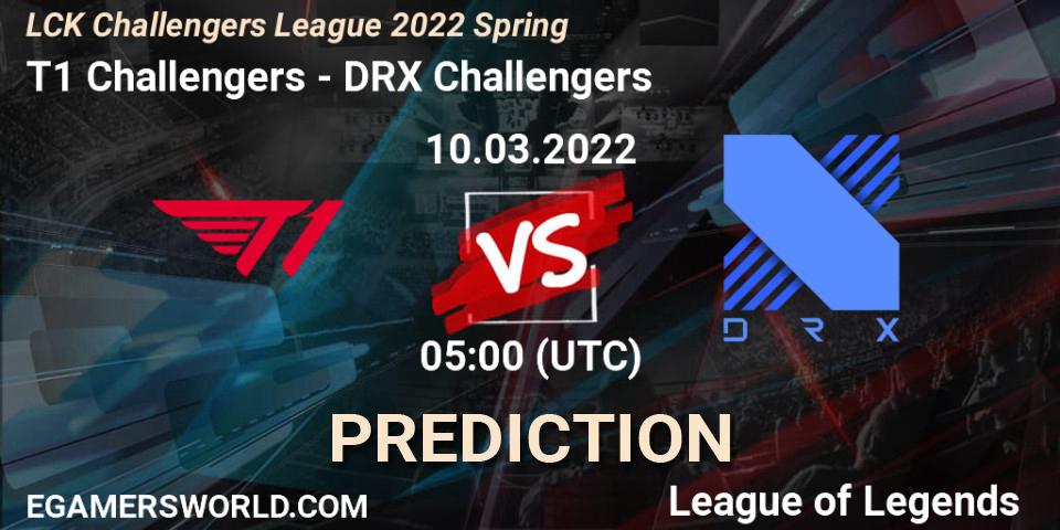 Pronósticos T1 Challengers - DRX Challengers. 10.03.2022 at 05:00. LCK Challengers League 2022 Spring - LoL
