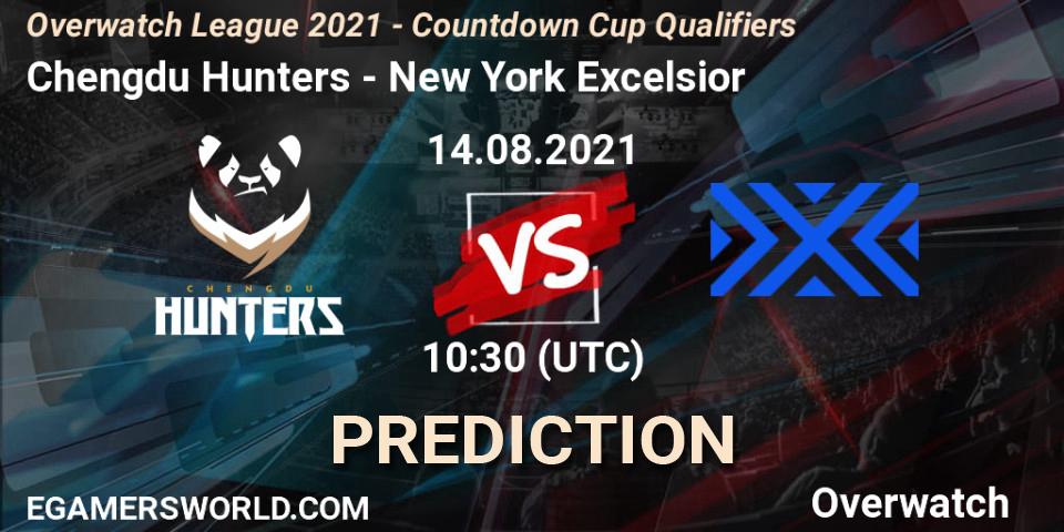 Pronósticos Chengdu Hunters - New York Excelsior. 08.08.2021 at 10:50. Overwatch League 2021 - Countdown Cup Qualifiers - Overwatch