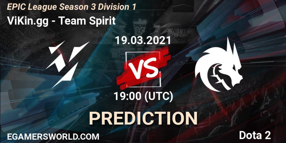 Pronósticos ViKin.gg - Team Spirit. 19.03.2021 at 19:00. EPIC League Season 3 Division 1 - Dota 2