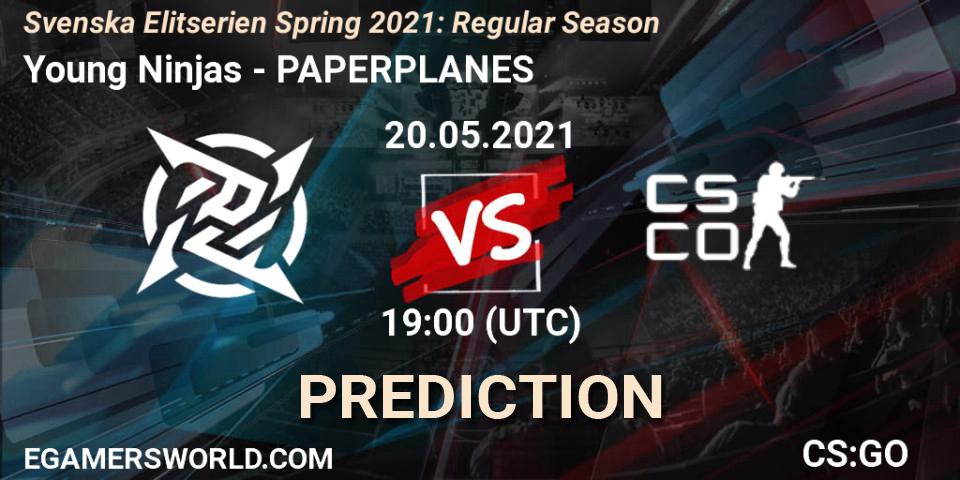 Pronósticos Young Ninjas - PAPERPLANES. 20.05.21. Svenska Elitserien Spring 2021: Regular Season - CS2 (CS:GO)
