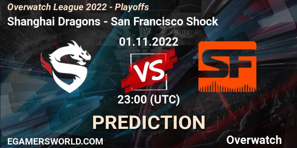 Pronósticos Shanghai Dragons - San Francisco Shock. 01.11.2022 at 23:30. Overwatch League 2022 - Playoffs - Overwatch