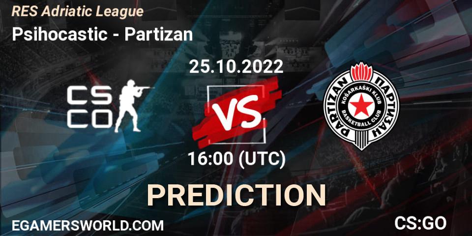 Pronósticos Psihocastic - Partizan. 25.10.2022 at 16:00. RES Adriatic League - Counter-Strike (CS2)