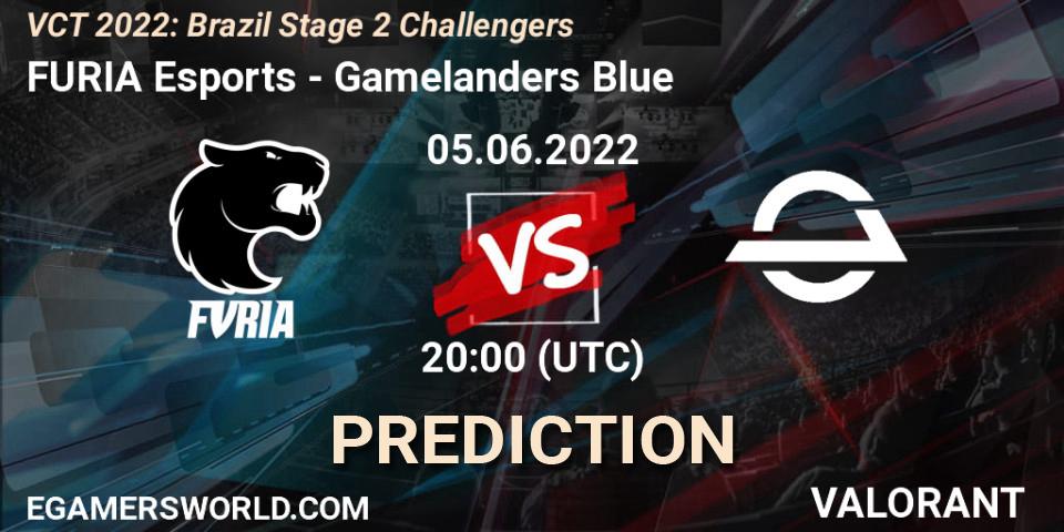 Pronósticos FURIA Esports - Gamelanders Blue. 05.06.2022 at 20:00. VCT 2022: Brazil Stage 2 Challengers - VALORANT