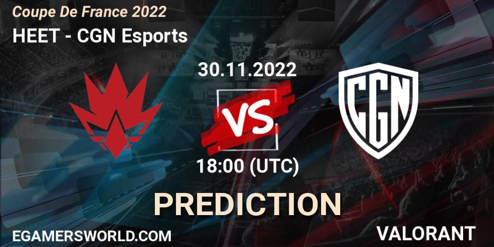 Pronósticos HEET - CGN Esports. 30.11.22. Coupe De France 2022 - VALORANT
