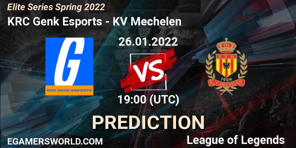 Pronósticos KRC Genk Esports - KV Mechelen. 26.01.2022 at 19:00. Elite Series Spring 2022 - LoL