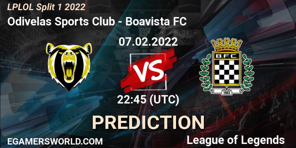 Pronósticos Odivelas Sports Club - Boavista FC. 07.02.2022 at 22:45. LPLOL Split 1 2022 - LoL