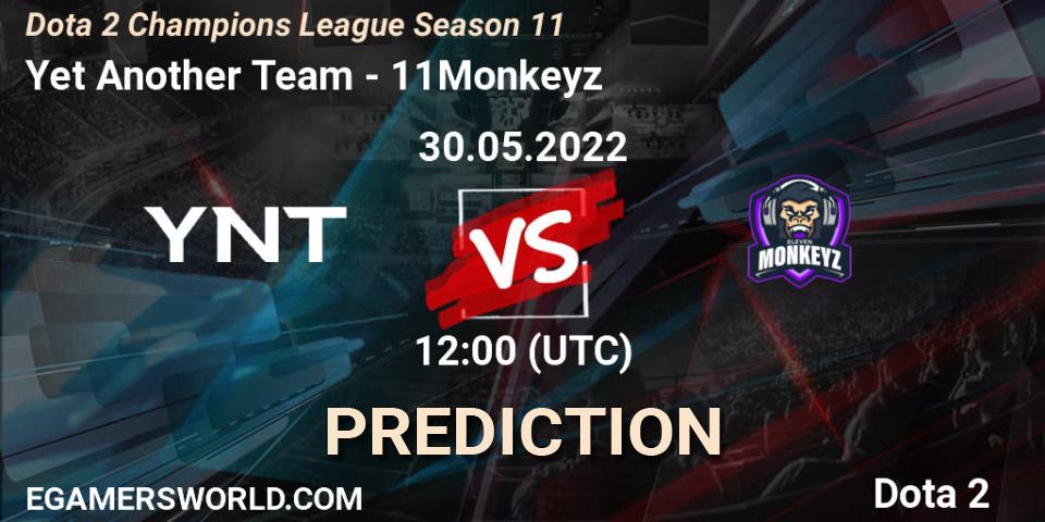 Pronósticos Yet Another Team - 11Monkeyz. 28.05.2022 at 15:00. Dota 2 Champions League Season 11 - Dota 2