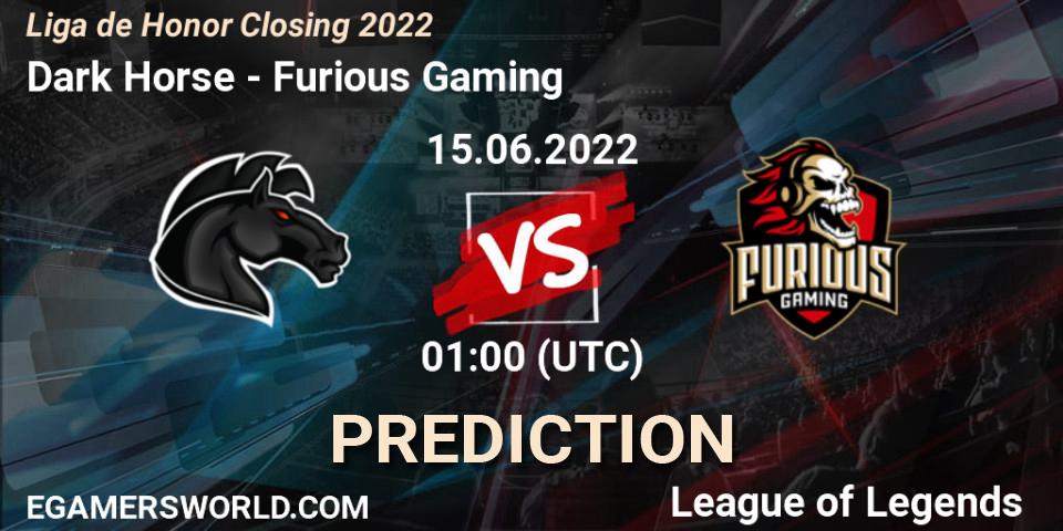 Pronósticos Dark Horse - Furious Gaming. 15.06.22. Liga de Honor Closing 2022 - LoL