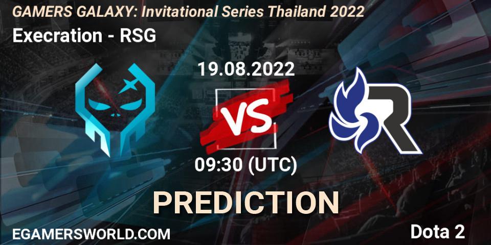 Pronósticos Execration - RSG. 19.08.2022 at 10:00. GAMERS GALAXY: Invitational Series Thailand 2022 - Dota 2