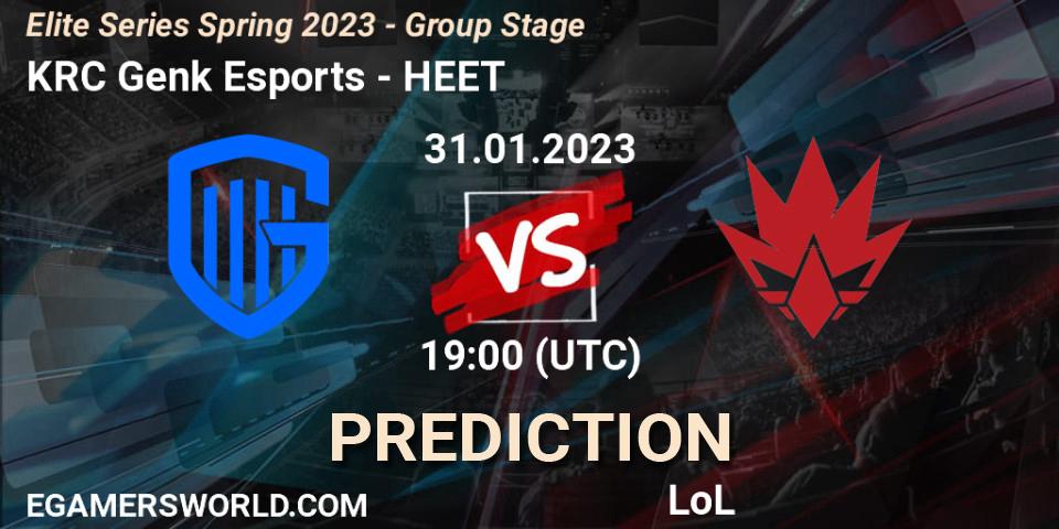 Pronósticos KRC Genk Esports - HEET. 31.01.23. Elite Series Spring 2023 - Group Stage - LoL