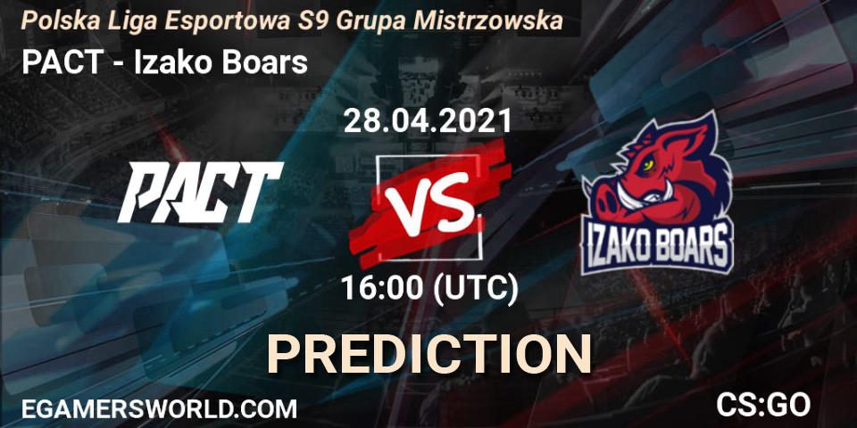 Pronósticos PACT - Izako Boars. 28.04.21. Polska Liga Esportowa S9 Grupa Mistrzowska - CS2 (CS:GO)
