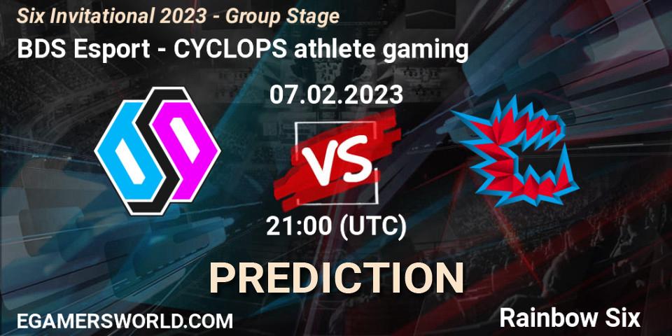Pronósticos BDS Esport - CYCLOPS athlete gaming. 07.02.23. Six Invitational 2023 - Group Stage - Rainbow Six
