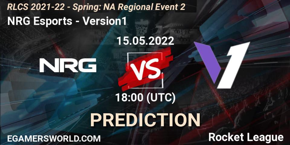 Pronósticos NRG Esports - Version1. 15.05.2022 at 18:00. RLCS 2021-22 - Spring: NA Regional Event 2 - Rocket League