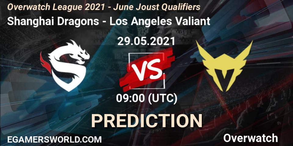 Pronósticos Shanghai Dragons - Los Angeles Valiant. 29.05.2021 at 09:00. Overwatch League 2021 - June Joust Qualifiers - Overwatch