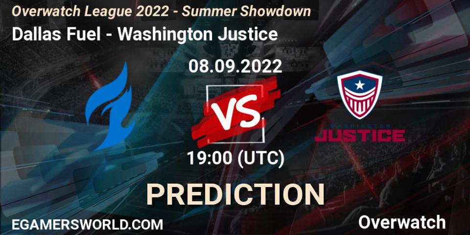 Pronósticos Dallas Fuel - Washington Justice. 08.09.2022 at 19:00. Overwatch League 2022 - Summer Showdown - Overwatch