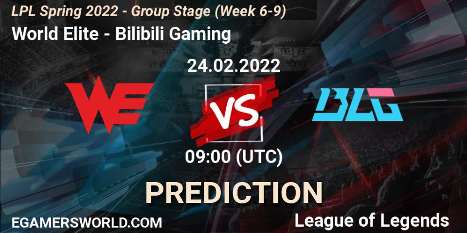 Pronósticos World Elite - Bilibili Gaming. 24.02.22. LPL Spring 2022 - Group Stage (Week 6-9) - LoL