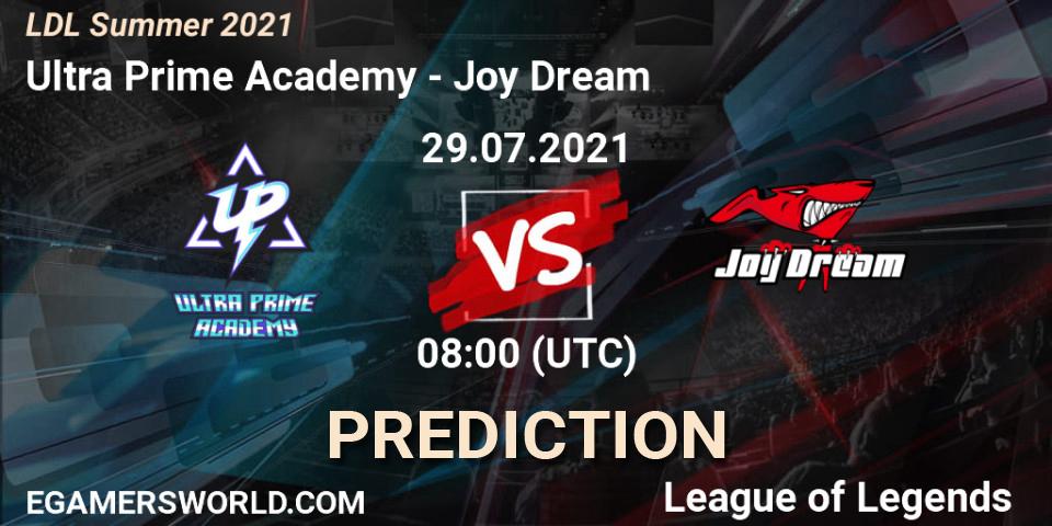 Pronósticos Ultra Prime Academy - Joy Dream. 30.07.2021 at 08:00. LDL Summer 2021 - LoL