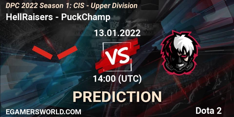 Pronósticos HellRaisers - PuckChamp. 13.01.2022 at 14:48. DPC 2022 Season 1: CIS - Upper Division - Dota 2