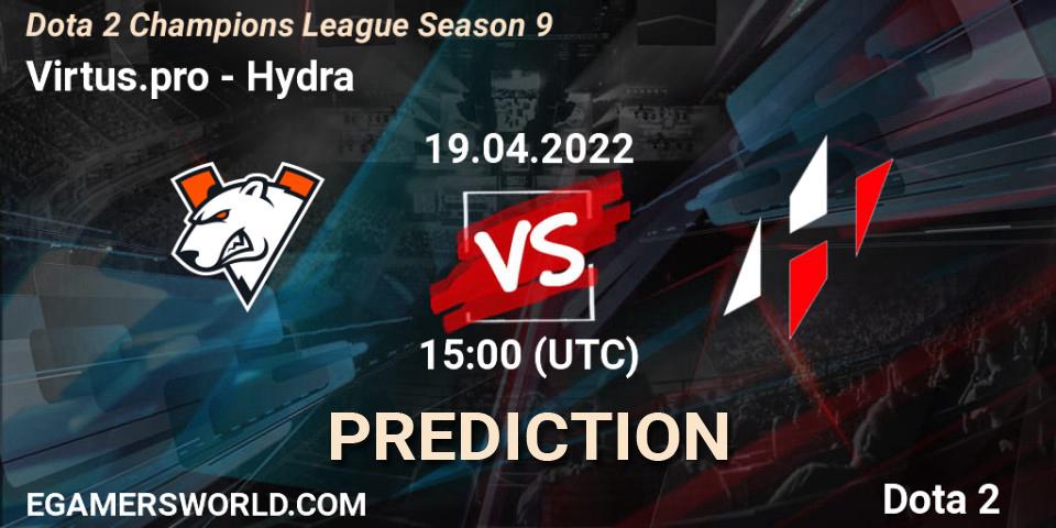 Pronósticos Virtus.pro - Hydra. 19.04.22. Dota 2 Champions League Season 9 - Dota 2